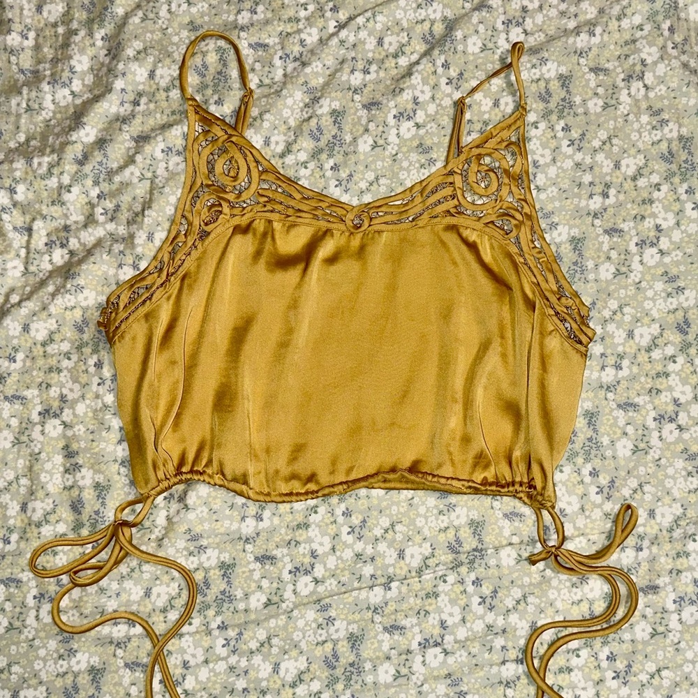 free people yellow top